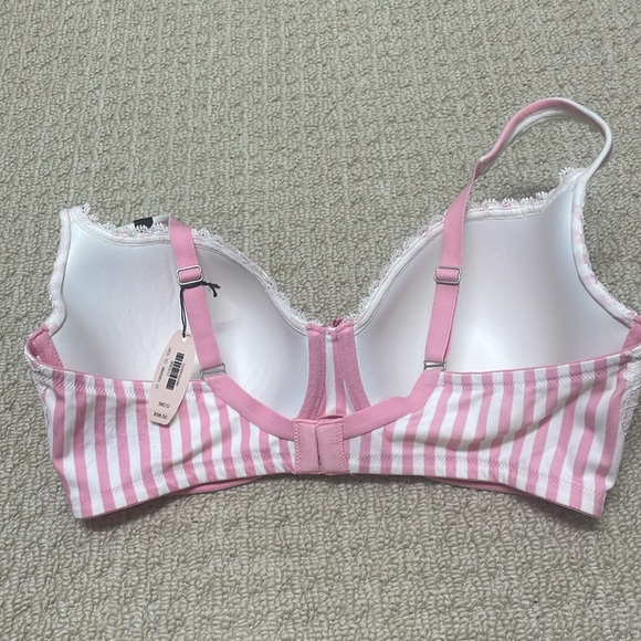 NWT Victoria’s Secret Signature Stripe Demi Buste Double Lined 38DD - Picture 7 of 12